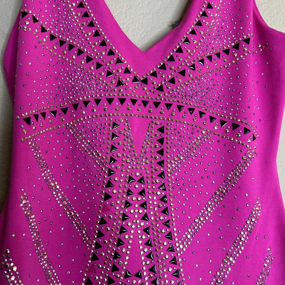 Lipsy London Bodycon Dress Women US 8 Pink Evening Sleeveless Barbiecore Party - Picture 8 of 14